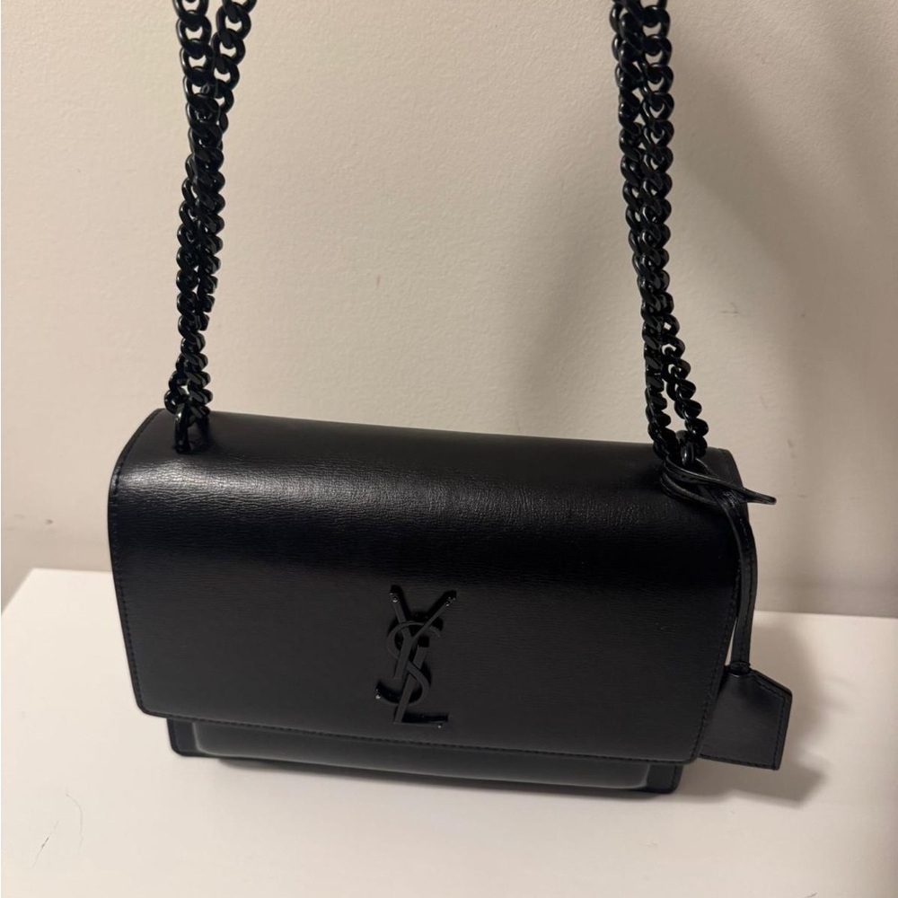 Yves Saint Laurent Black Chain Shoulder Bag